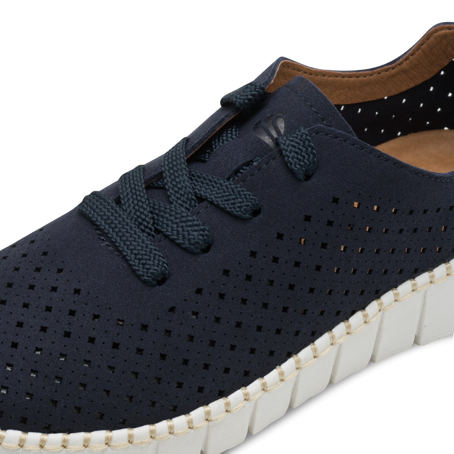 Renata Navy Lace-up Sneaker