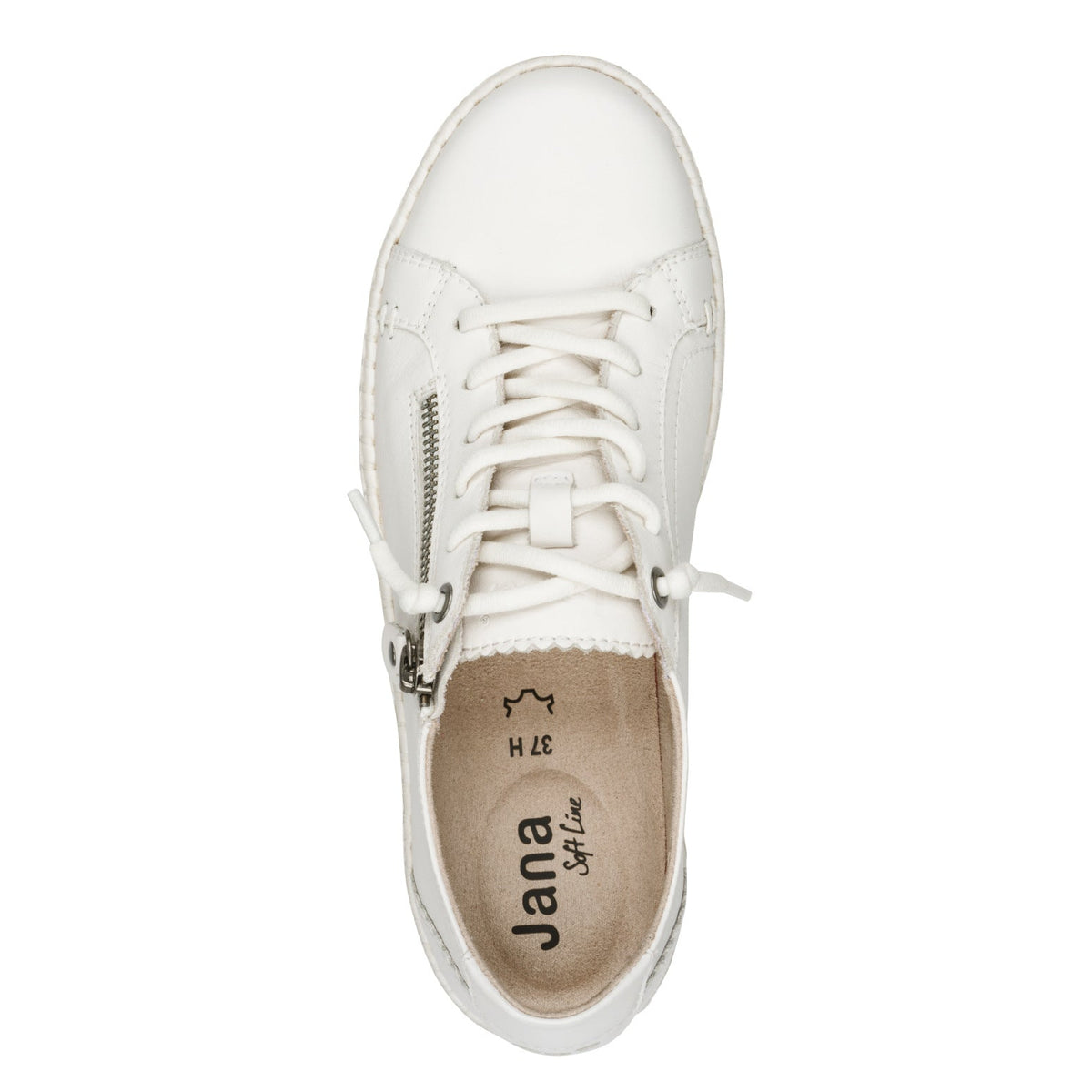 Ines White Lace-up Sneaker