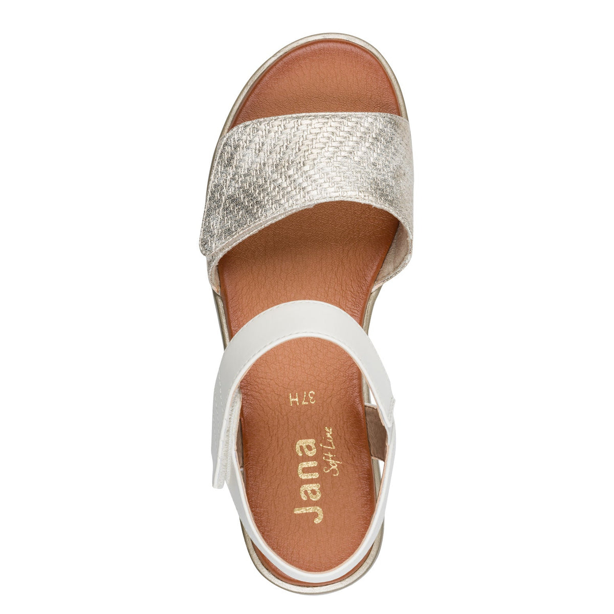Tessa White/Gold Sandal
