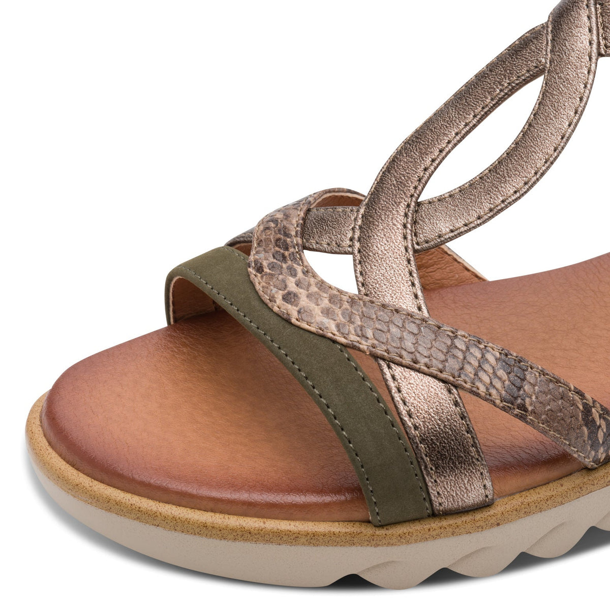 Verena Olive Combo Sandal
