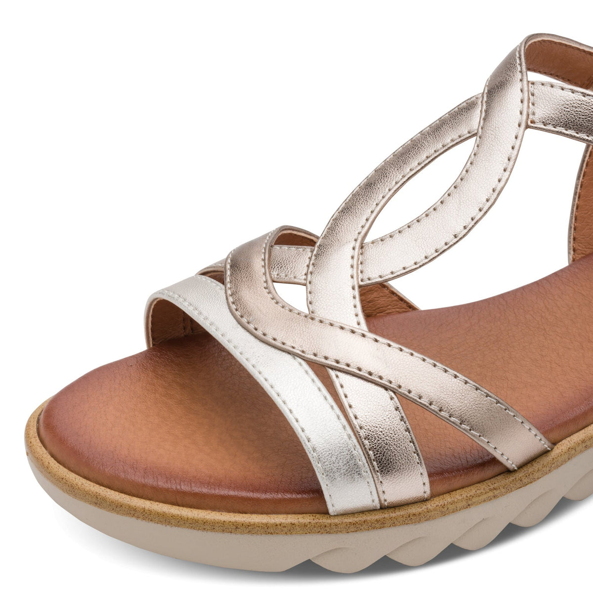 Verena Metallic Combo Sandal