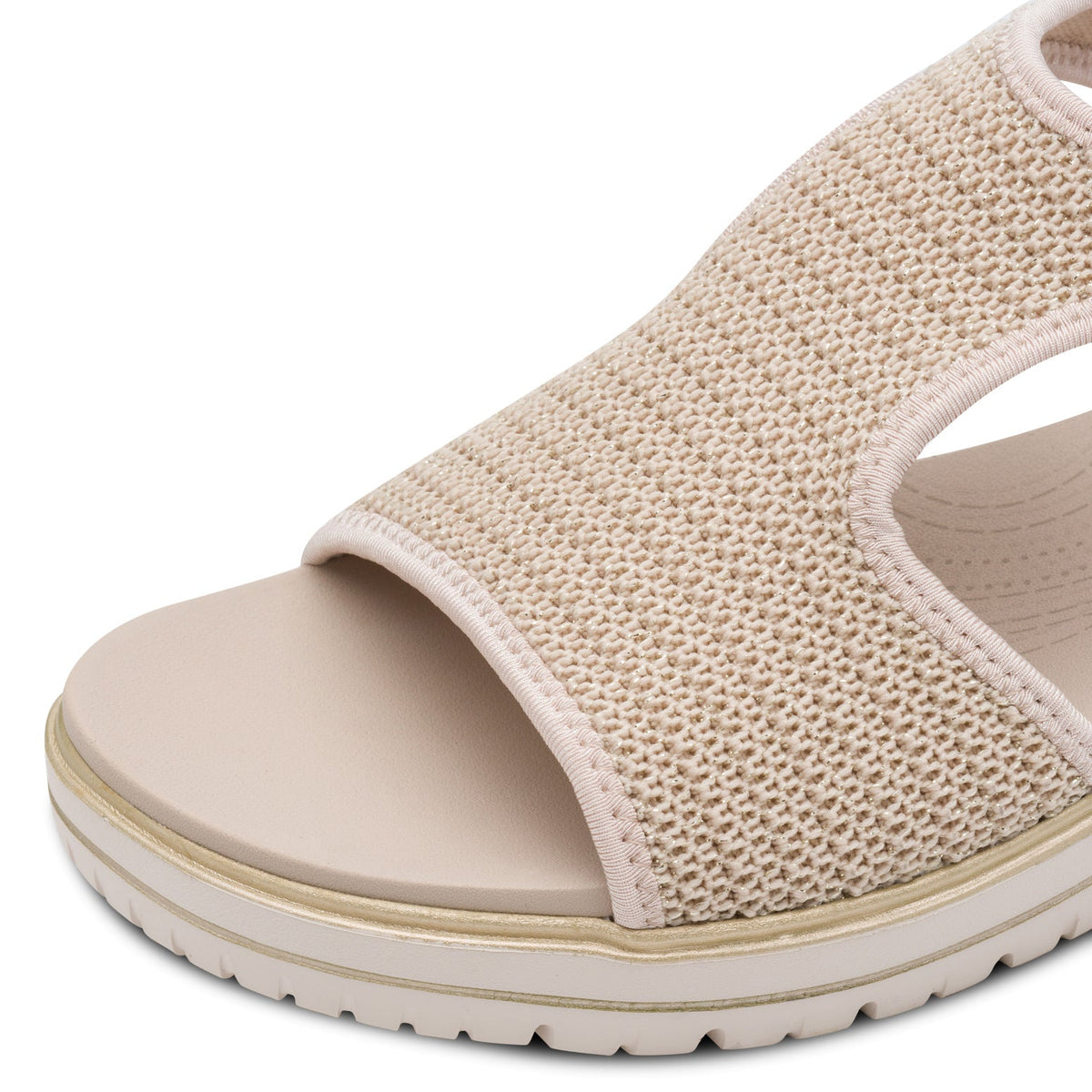 Genevieve Beige/Gold Sandal