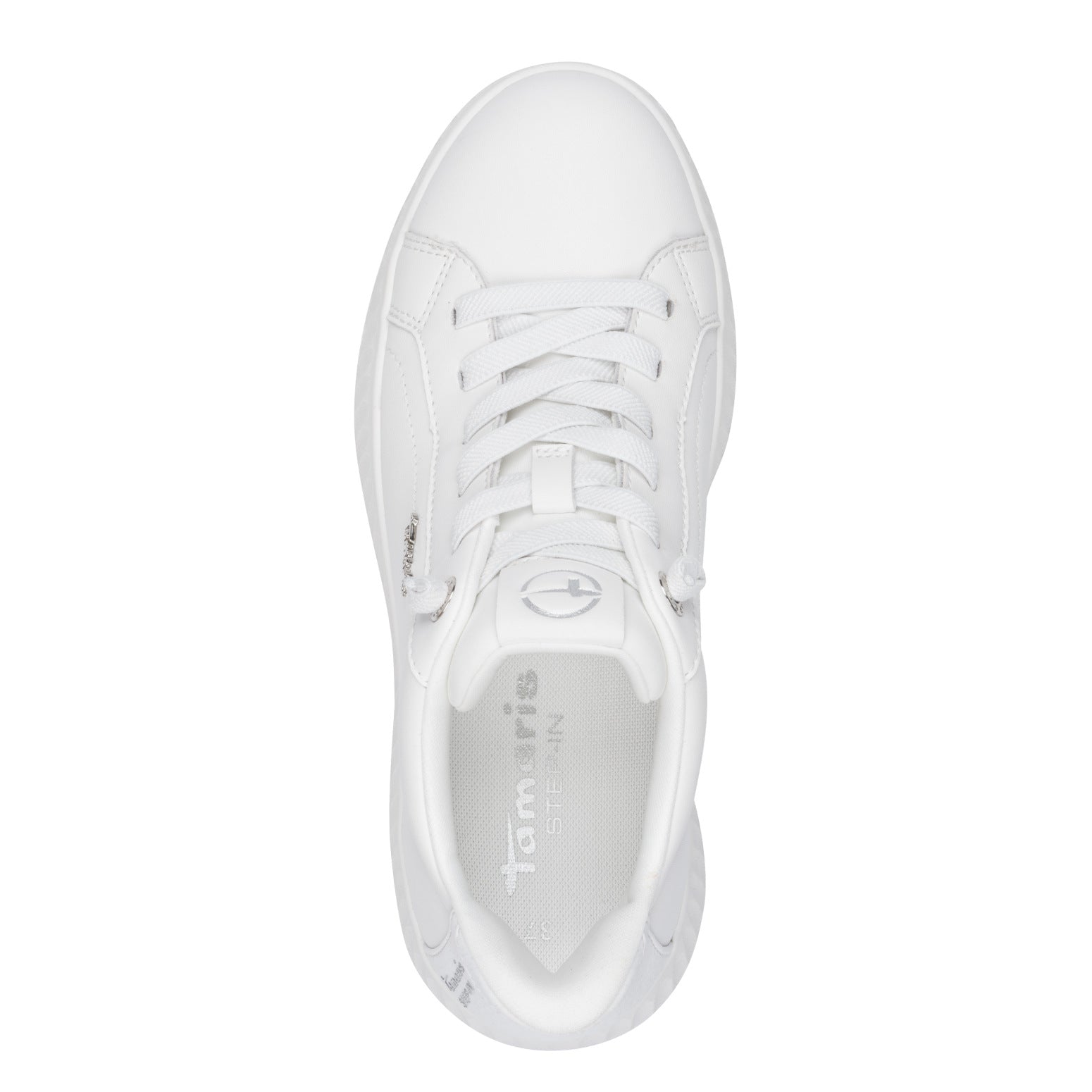 Sabine White Lace-up Sneaker