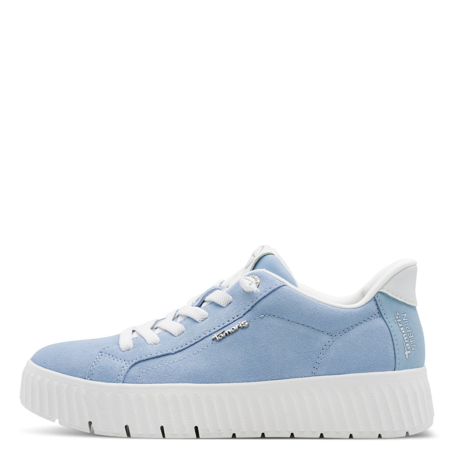 Sabine Light Blue Suede Lace-up Sneaker