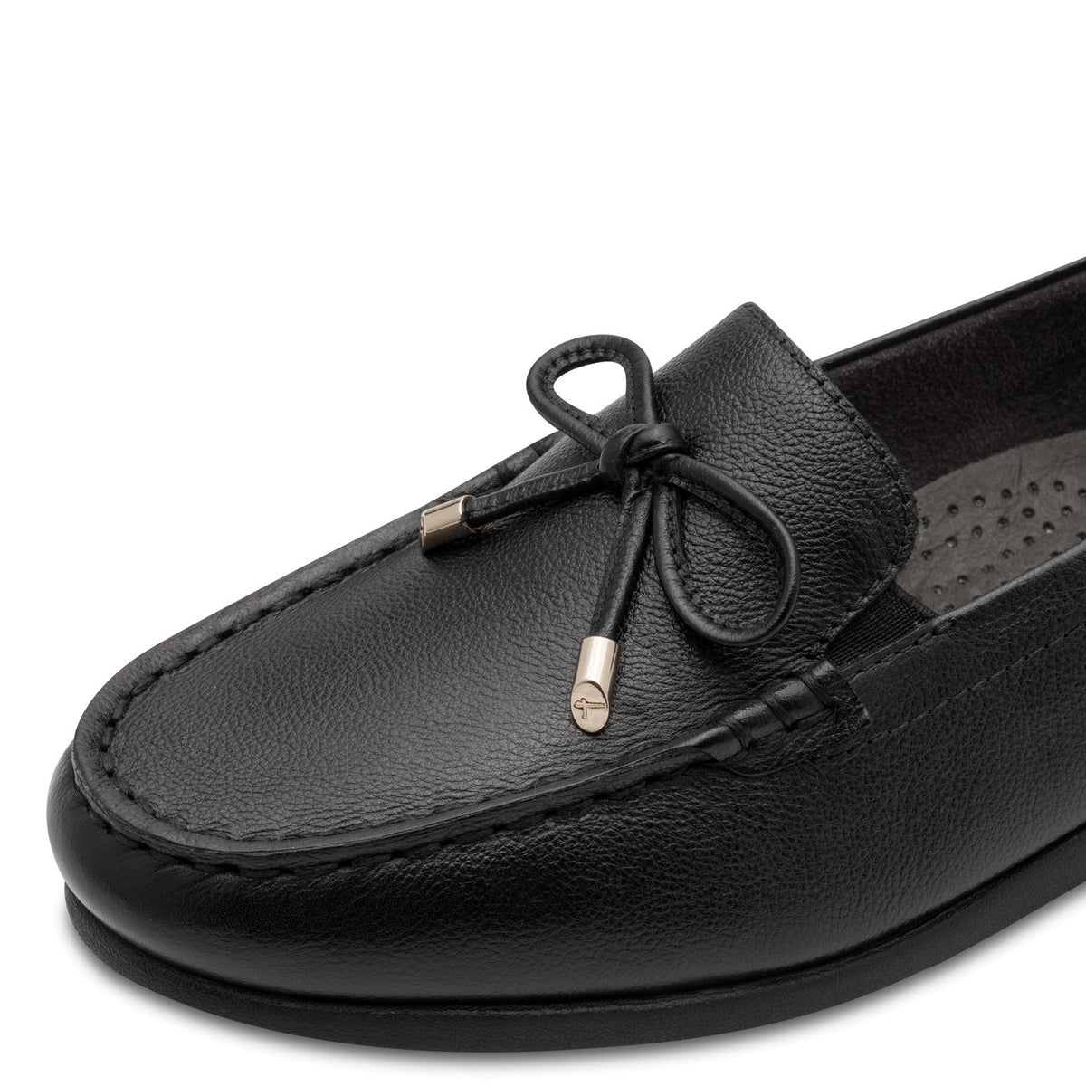 Romy Black Nappa Slip-on
