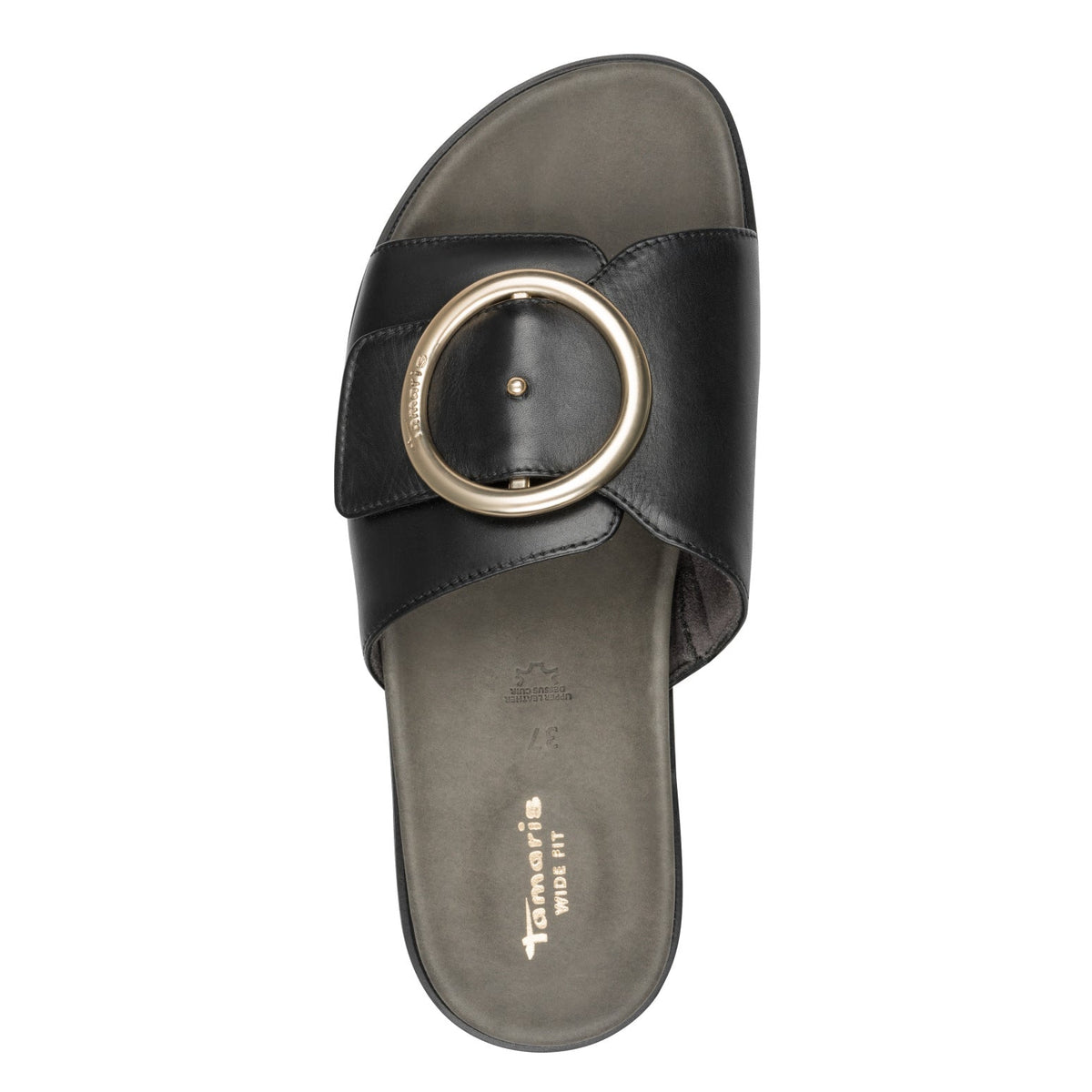 Sylvie Black Nappa Slide
