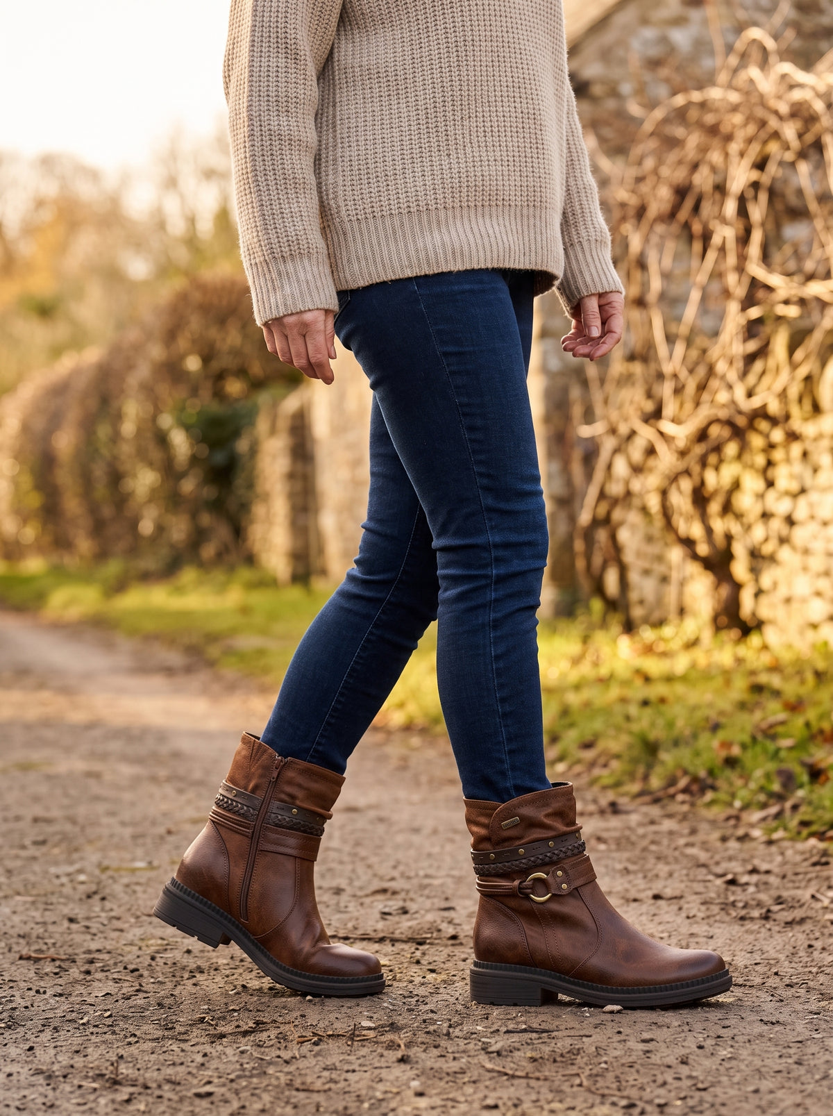 Freya Cognac — Ankle Boot