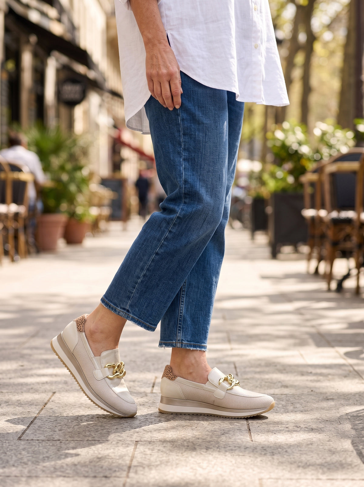 Paloma Beige/Gold — Slip-on