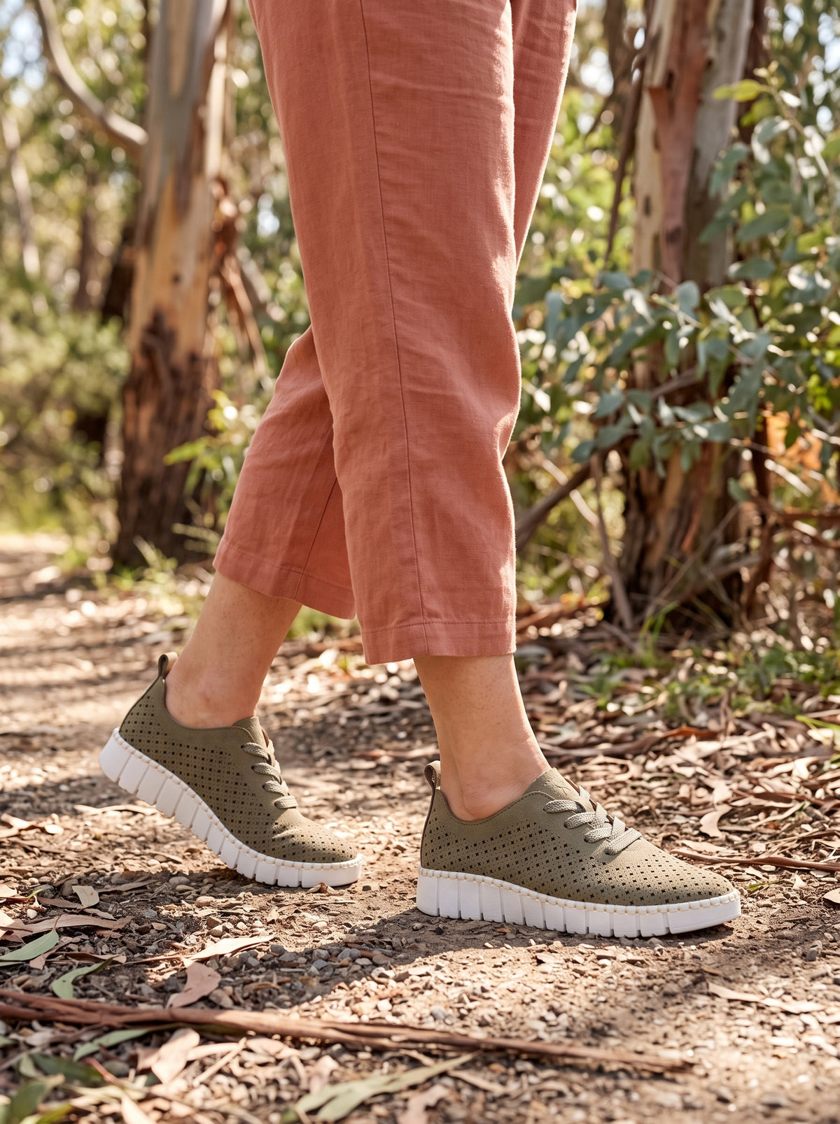 Renata Olive — Lace-up Sneaker