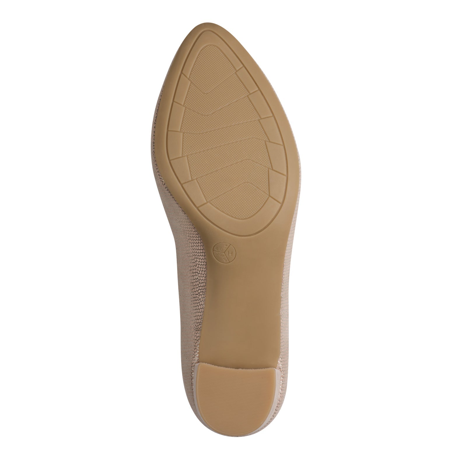 Delphine Beige Metallic Court Shoe
