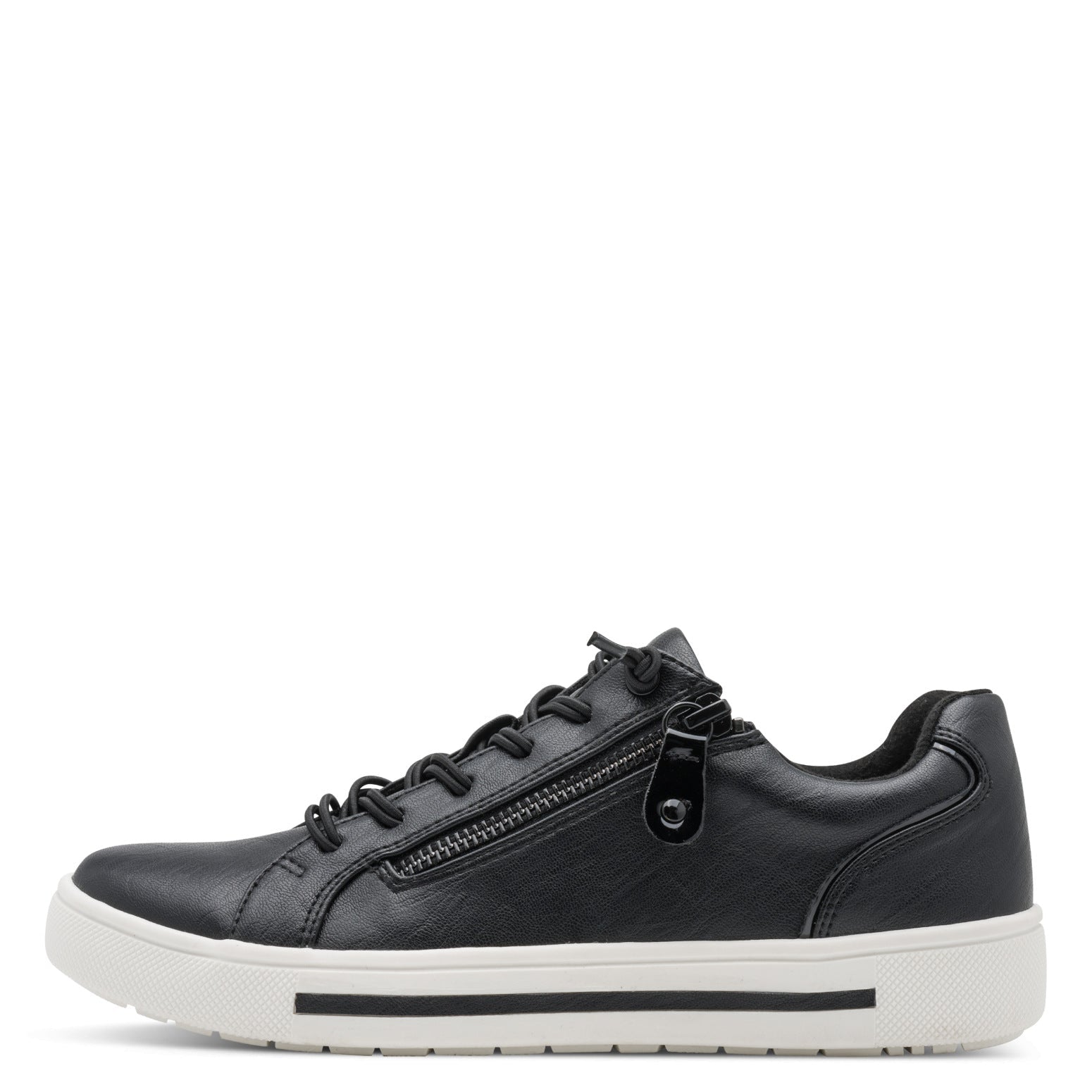 Estelle Black Lace-up Sneaker