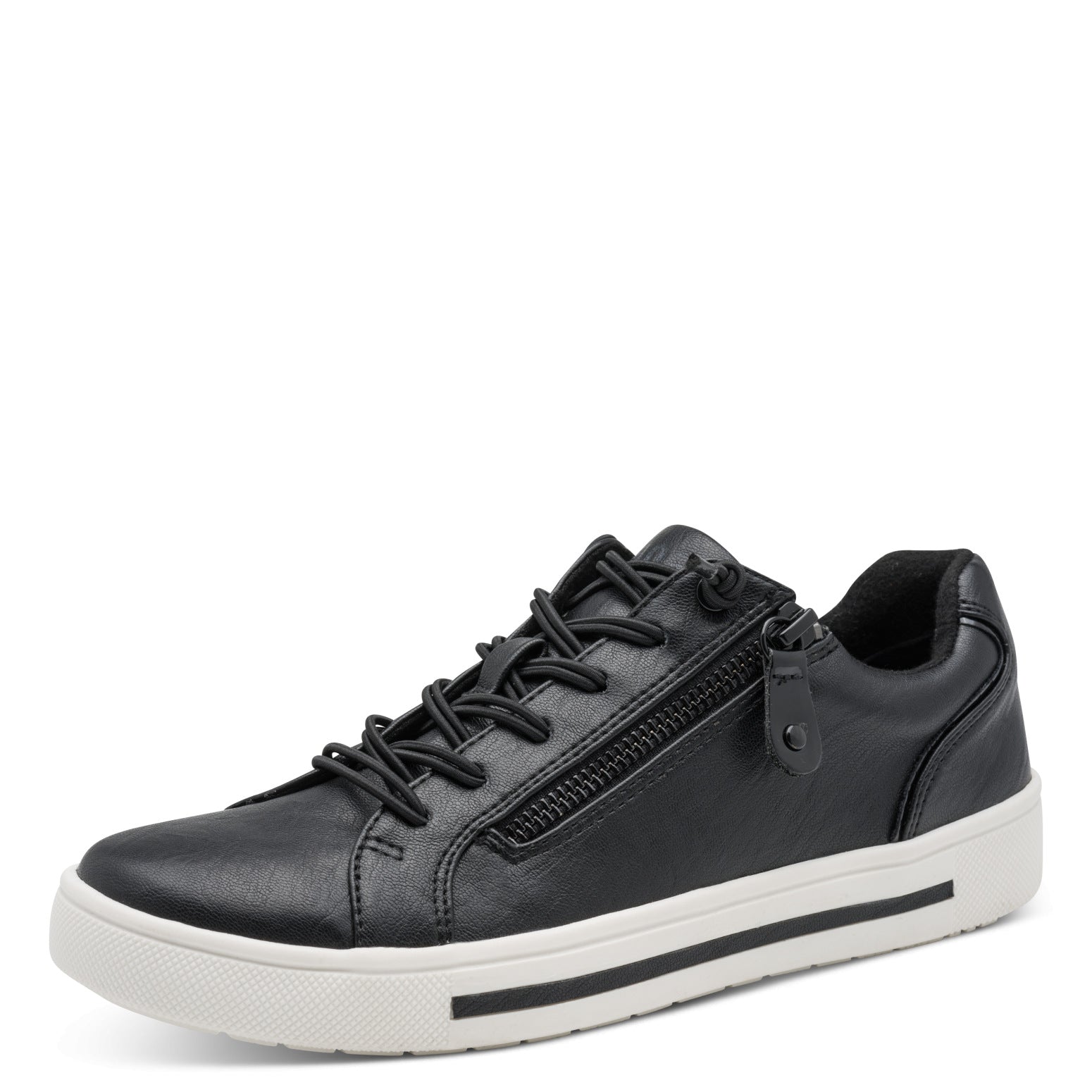 Estelle Black Lace-up Sneaker