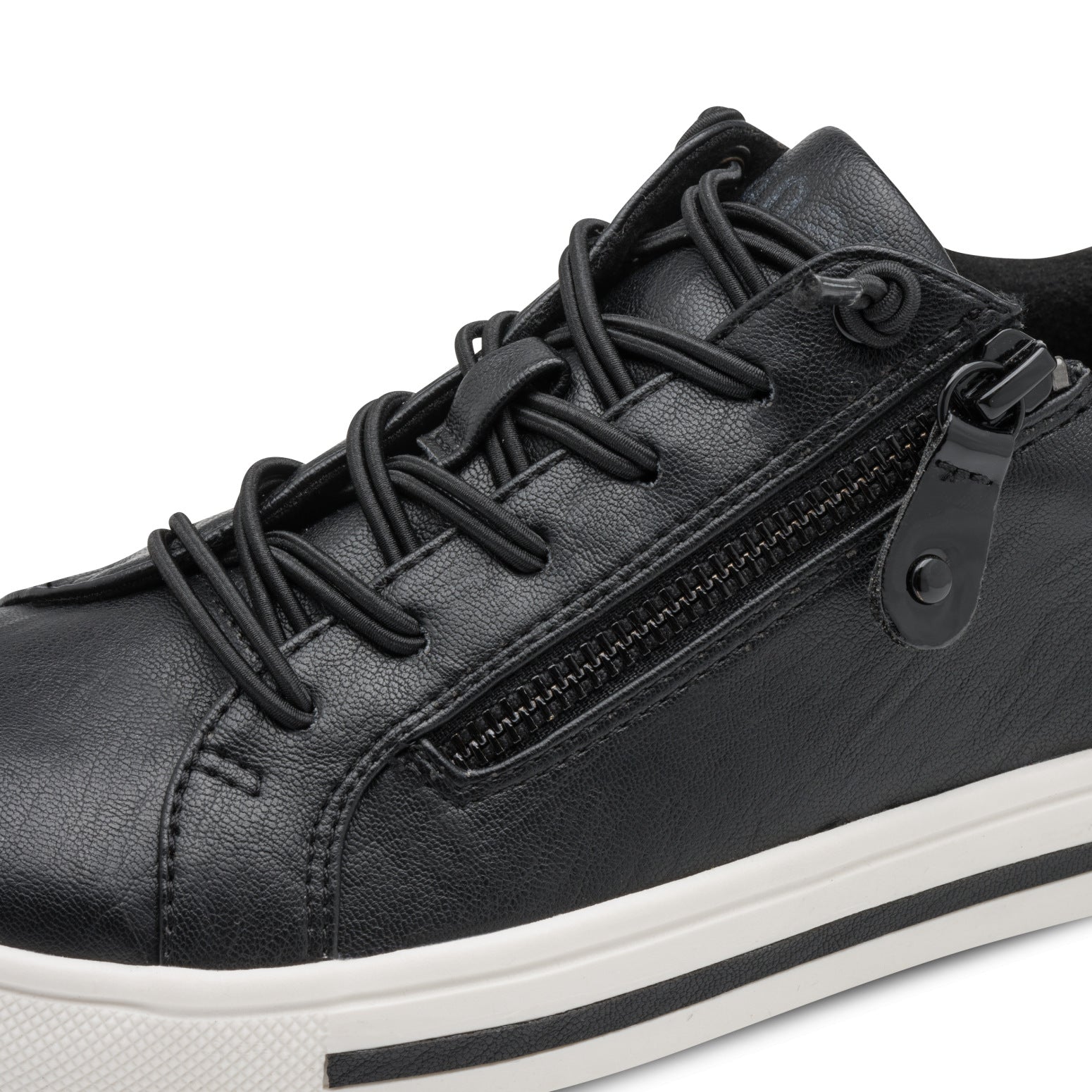 Estelle Black Lace-up Sneaker