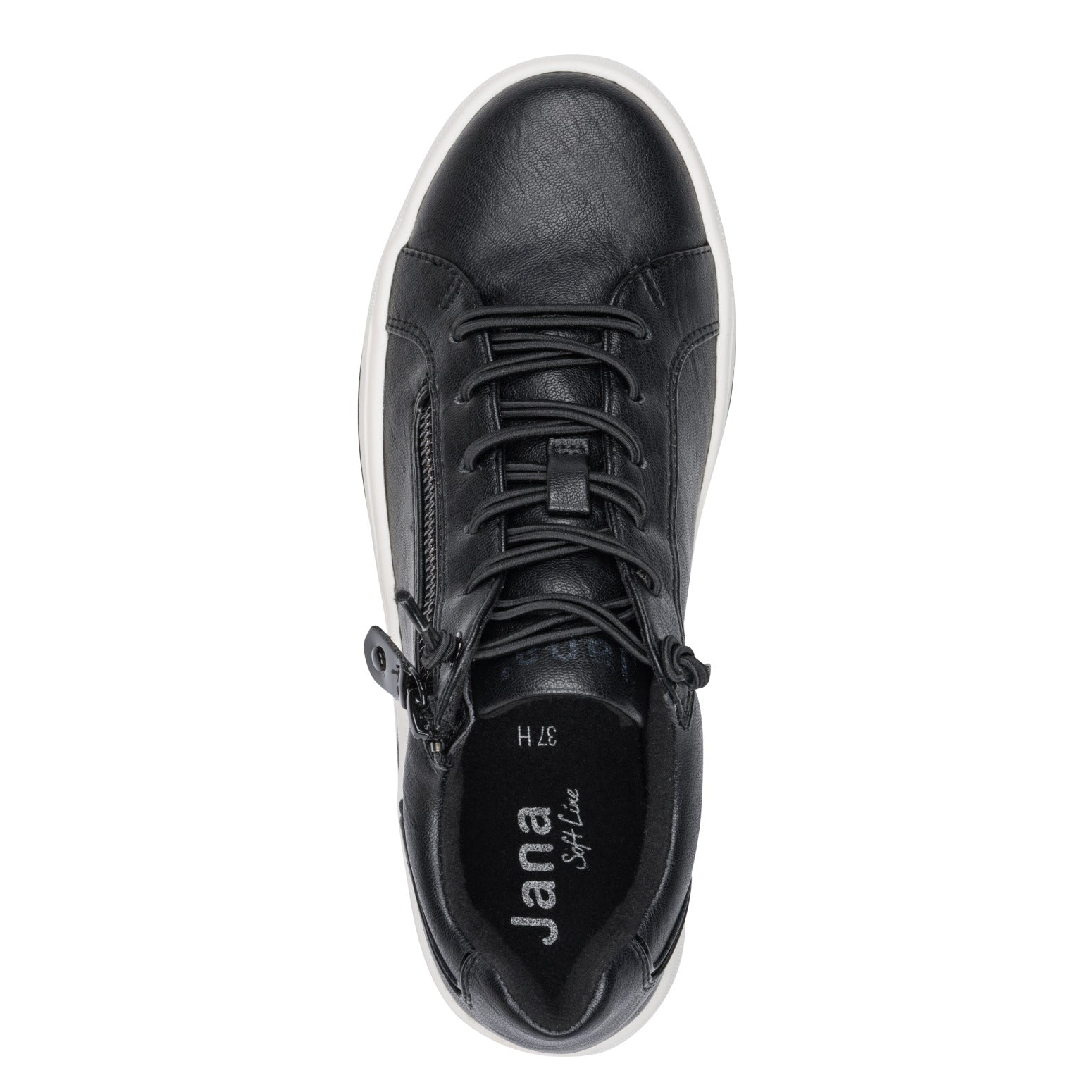Estelle Black Lace-up Sneaker