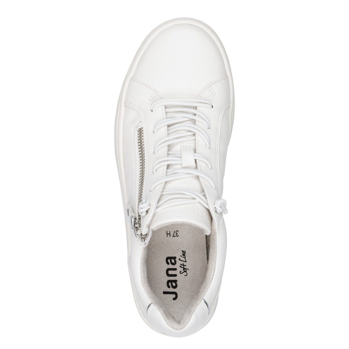 Estelle White/Silver Lace-up Sneaker