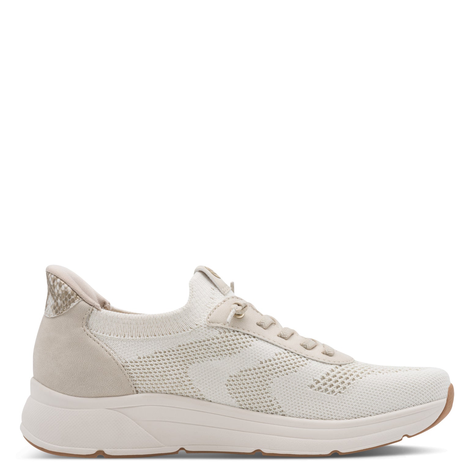 Lena Beige/Gold Lace-up Sneaker
