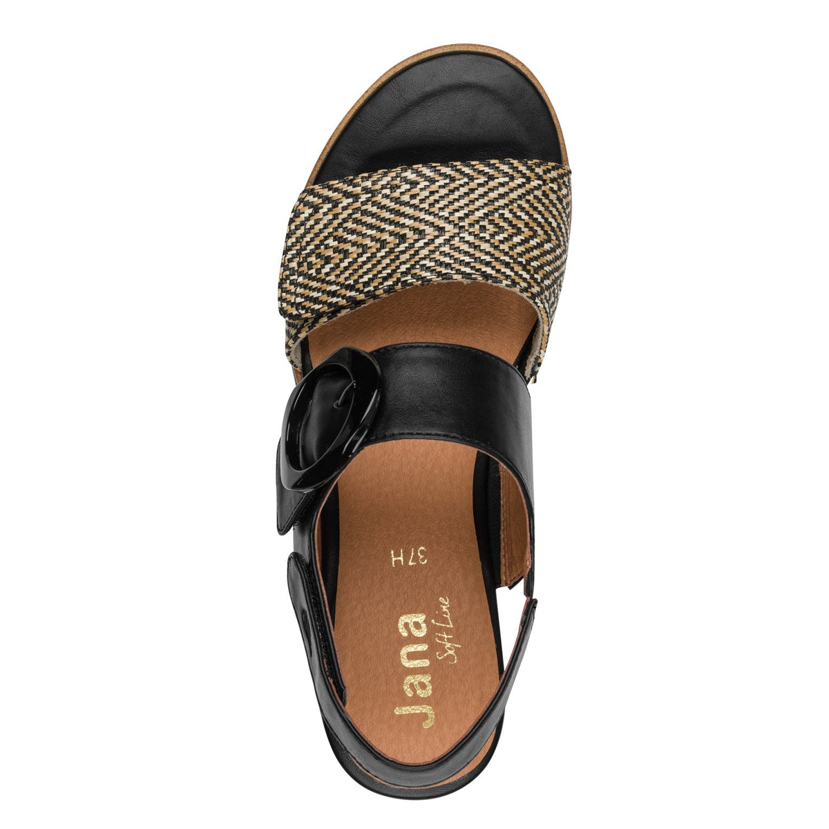 Helena Black/Nature Sandal