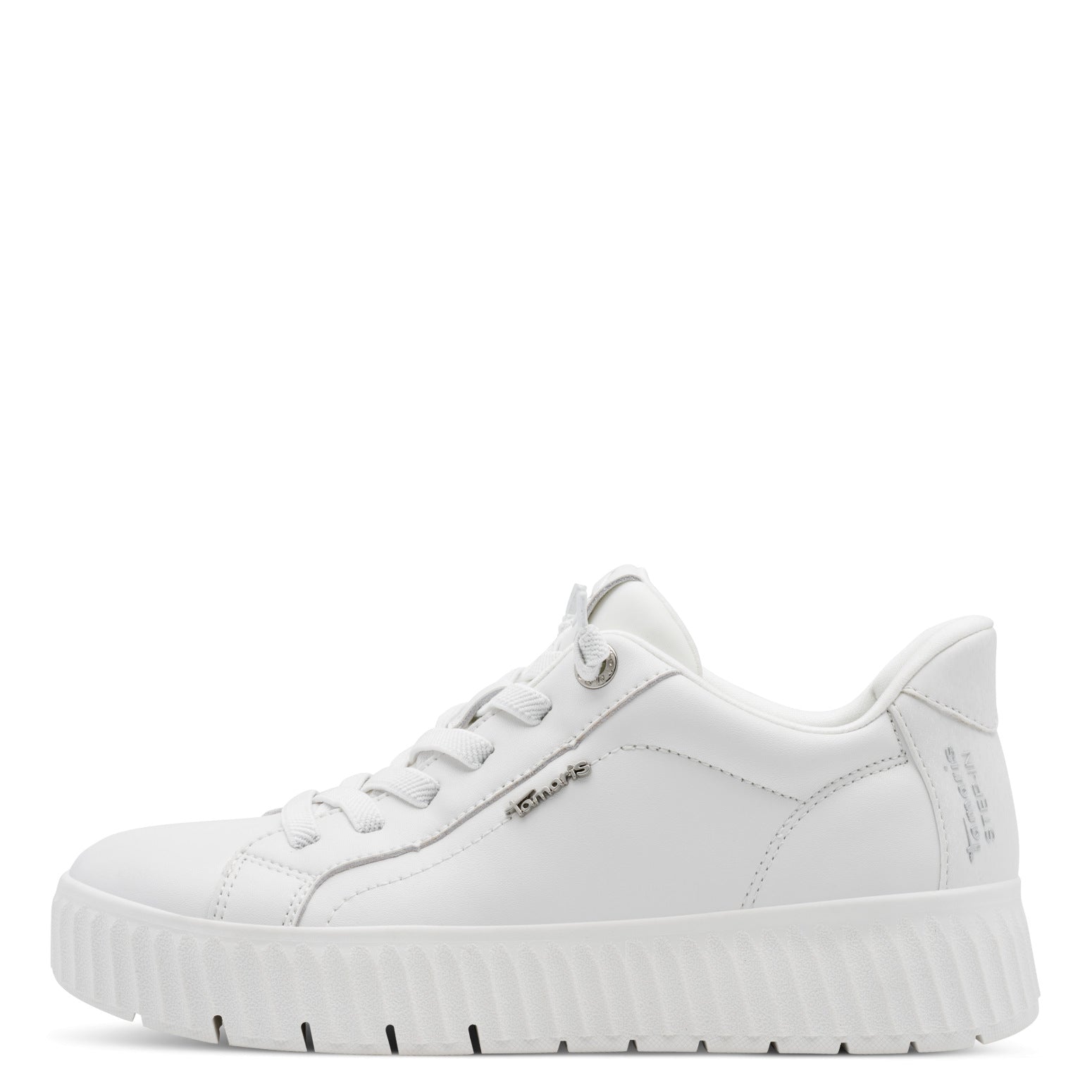 Sabine White Lace-up Sneaker