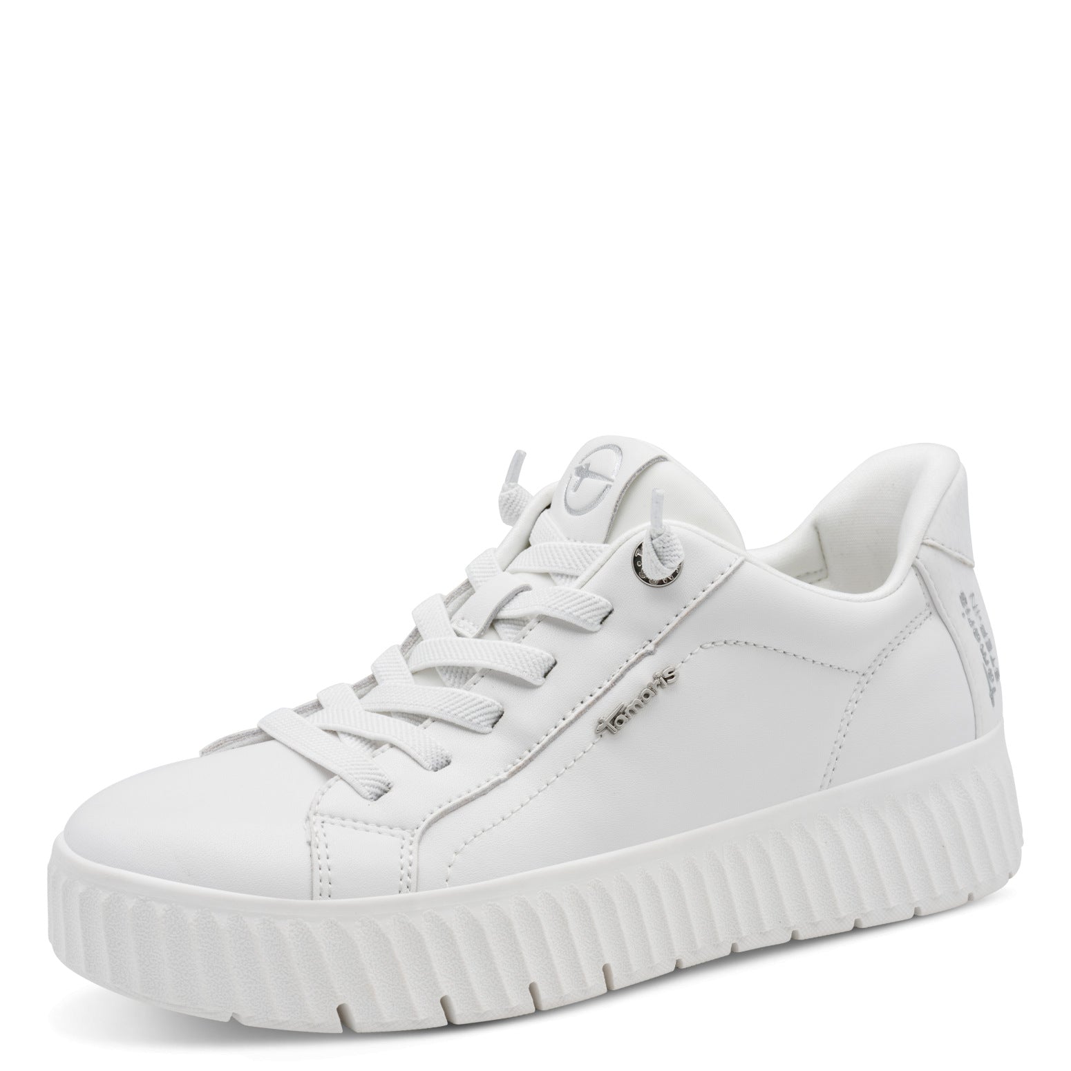 Sabine White Lace-up Sneaker