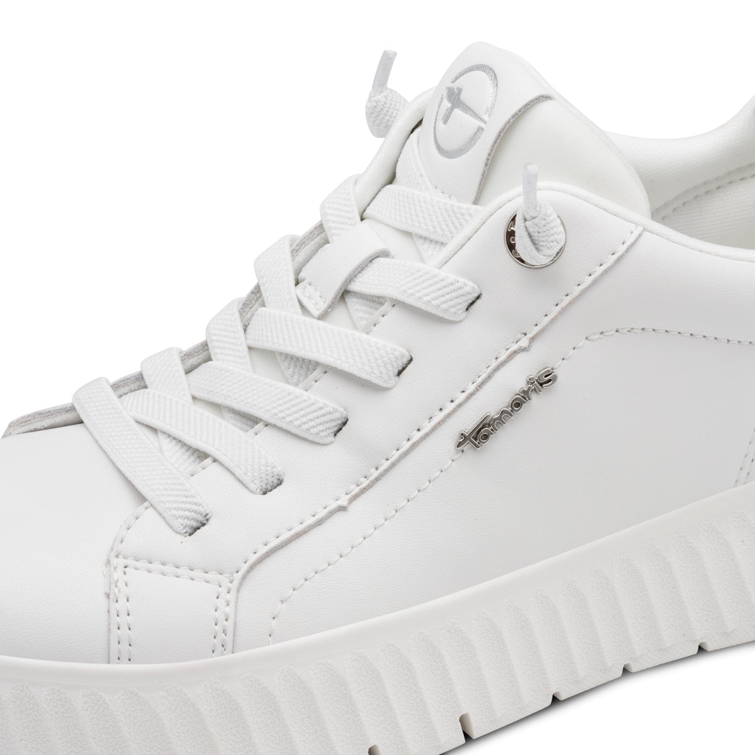 Sabine White Lace-up Sneaker