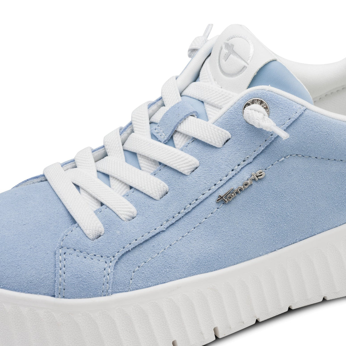 Sabine Light Blue Suede Lace-up Sneaker
