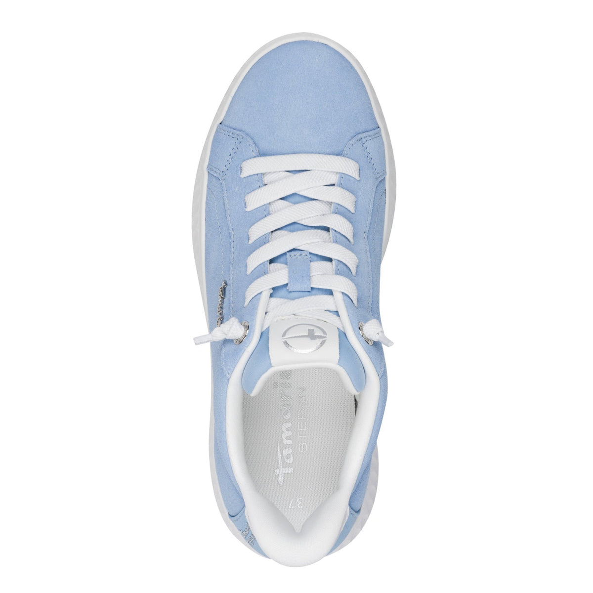 Sabine Light Blue Suede Lace-up Sneaker