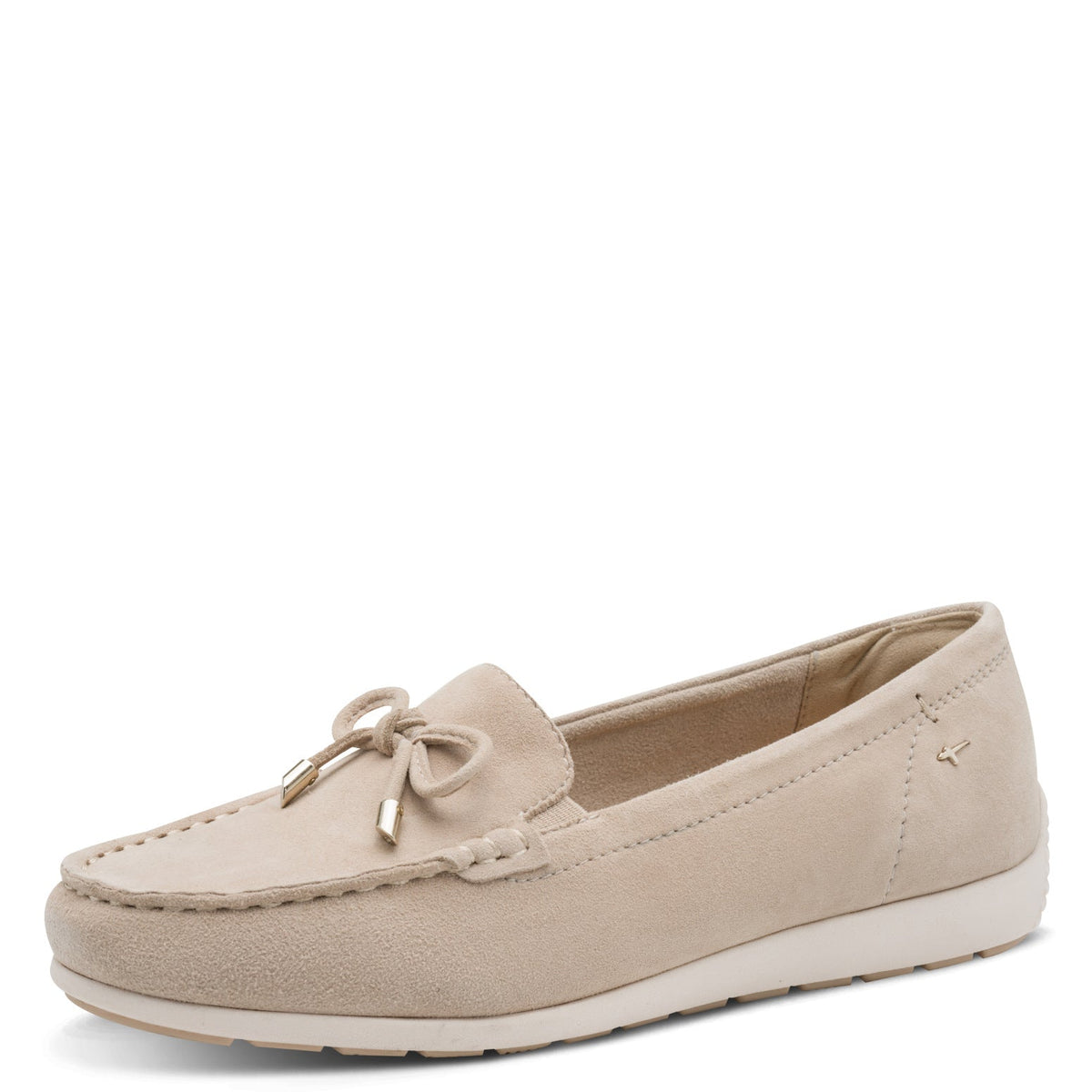 Romy Beige Suede Slip-on