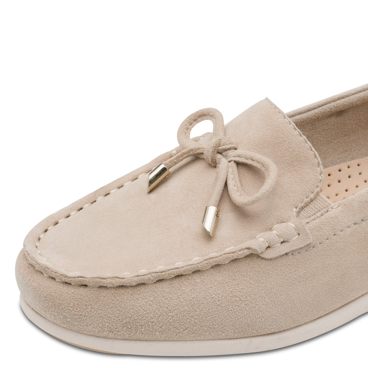 Romy Beige Suede Slip-on