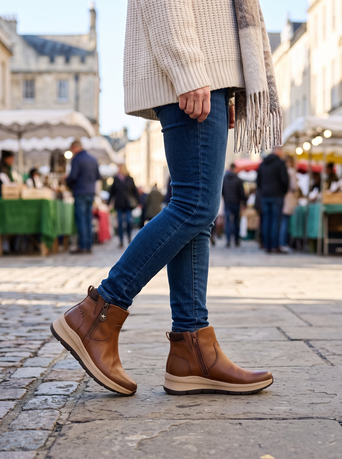 Linnea Cognac — Ankle Boot