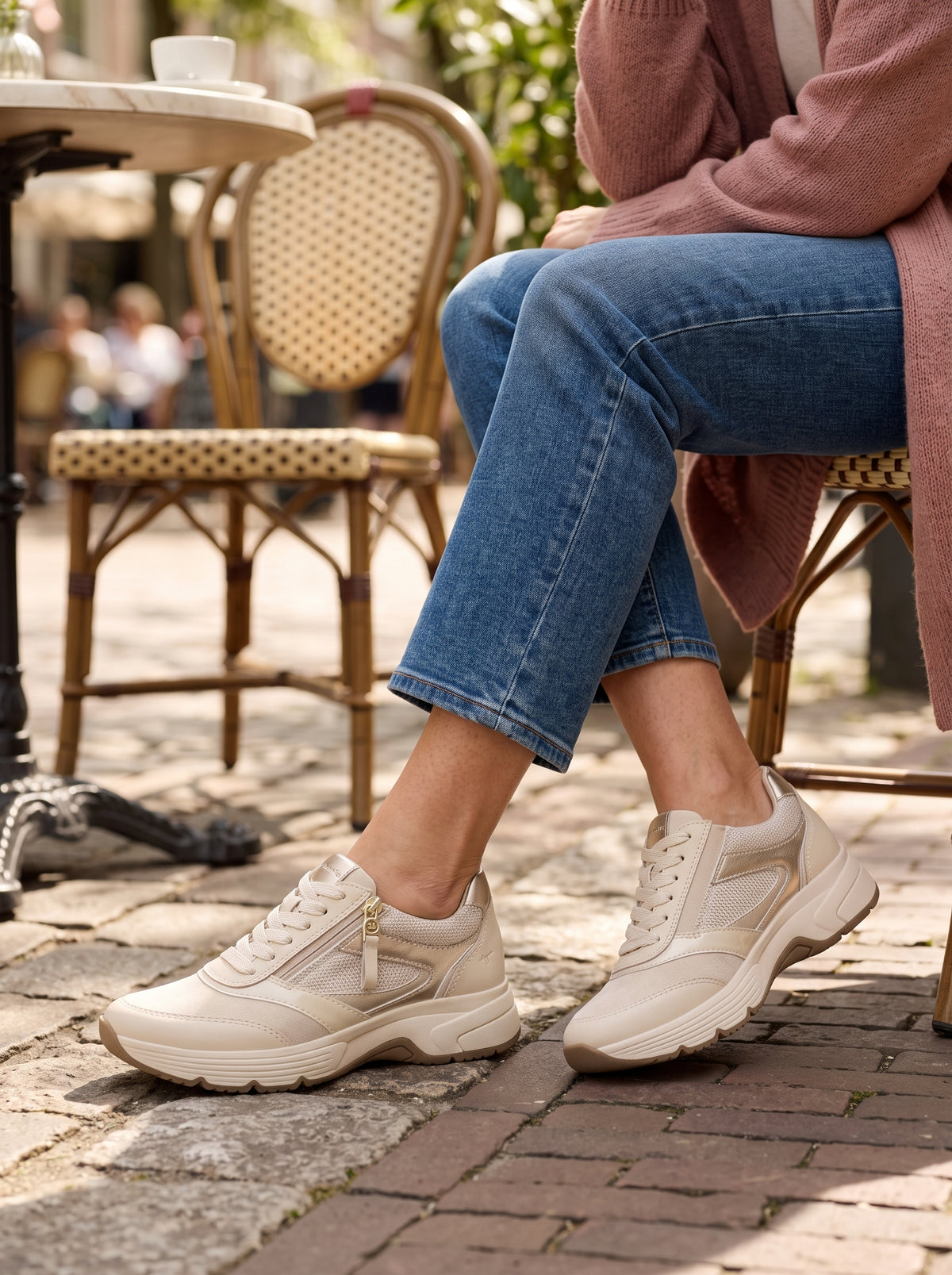 Margot Ivory Combo — Bunion friendly casual