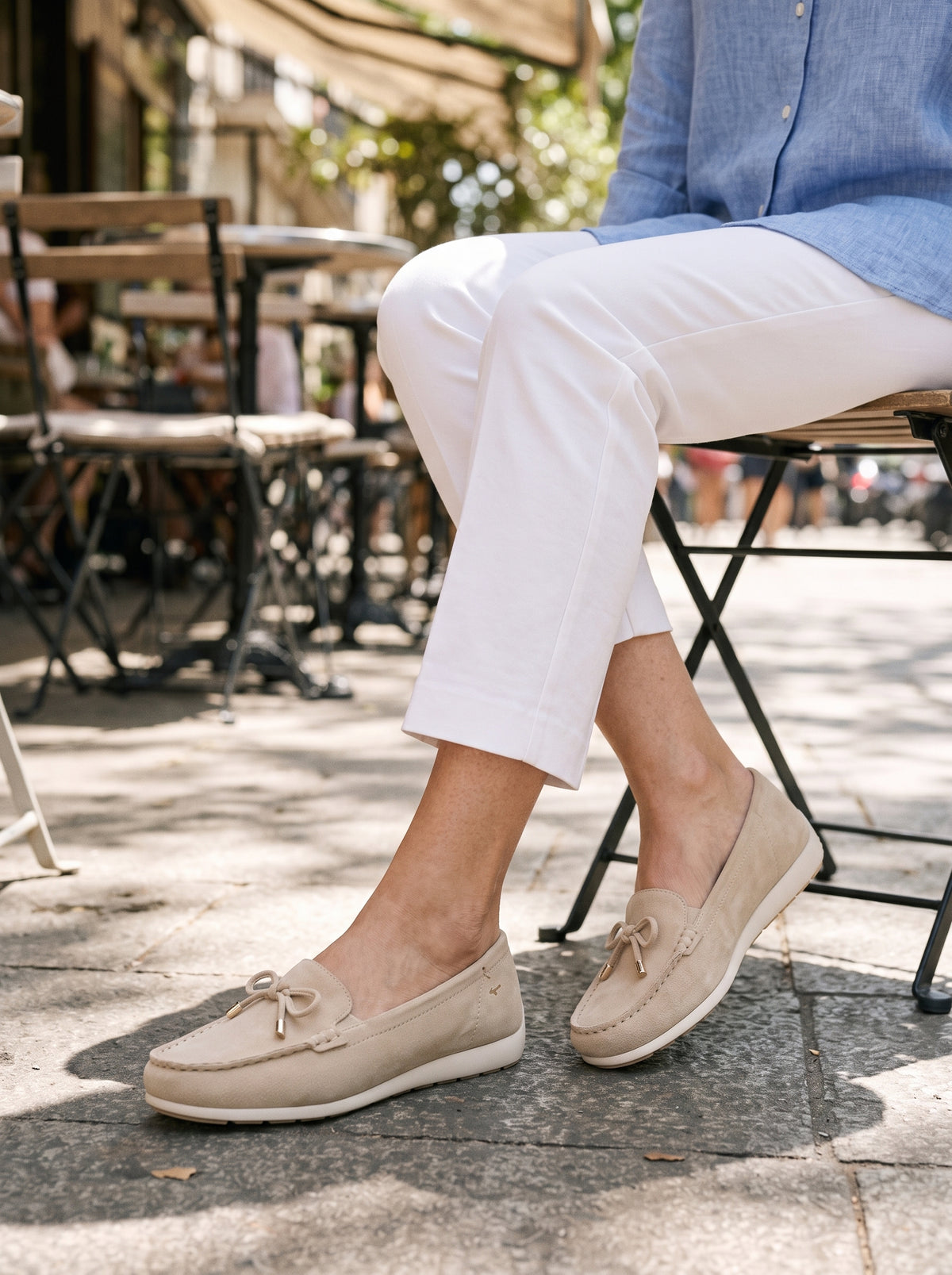 Romy Beige Suede — Slip-on